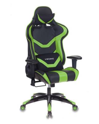 Игровое кресло 772N черно-зеленое (искусственная кожа)